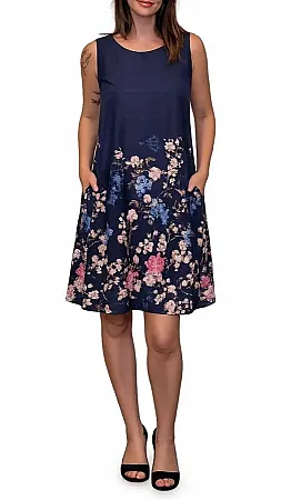 GLAM Exclucive Collection - Γυναικείο φόρεμα 292-7-40 Μπλέ