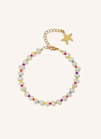 ALMYNOMA - Βραχιόλι Anklet Rainbow Shell Gold