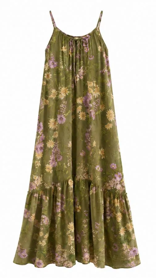 LUMINA - Γυναικειο Φορεμα Floral LC5489 Verde Militare