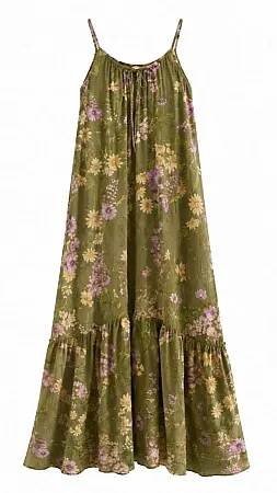 LUMINA - Γυναικειο Φορεμα Floral LC5489 Verde Militare