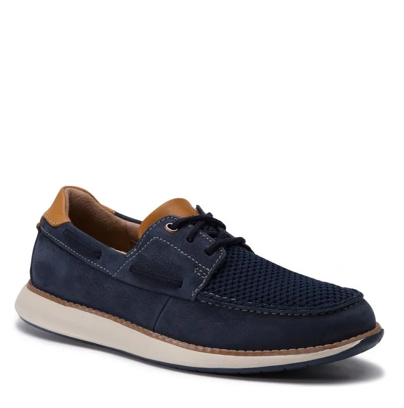CLARKS - Un Pilot Lace 26140957 Navy Nuvbuck -