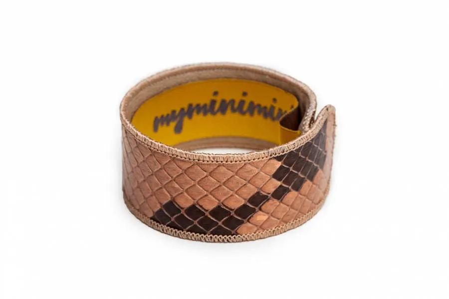 BACCI - Bracelet Snake Leather Nude -