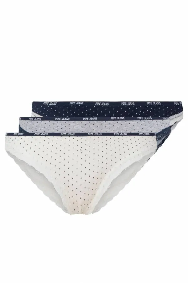 PEPE JEANS - Γυναικεία Εσώρουχα Madella 3-Pack F5767 (591) INK -