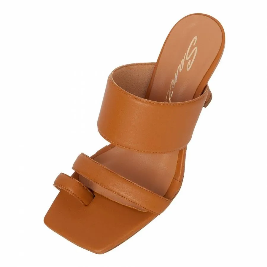 Sante - Παντόφλα mule 21-224-18 ταμπά